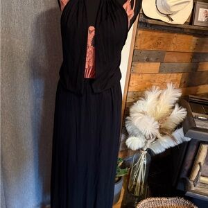 Elegant Black and Pink Women's Dress